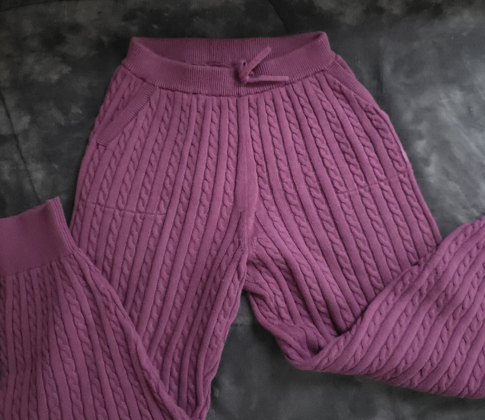 Polo by Ralph Lauren Lavender Knit Sweat Suit. 2 Pieces